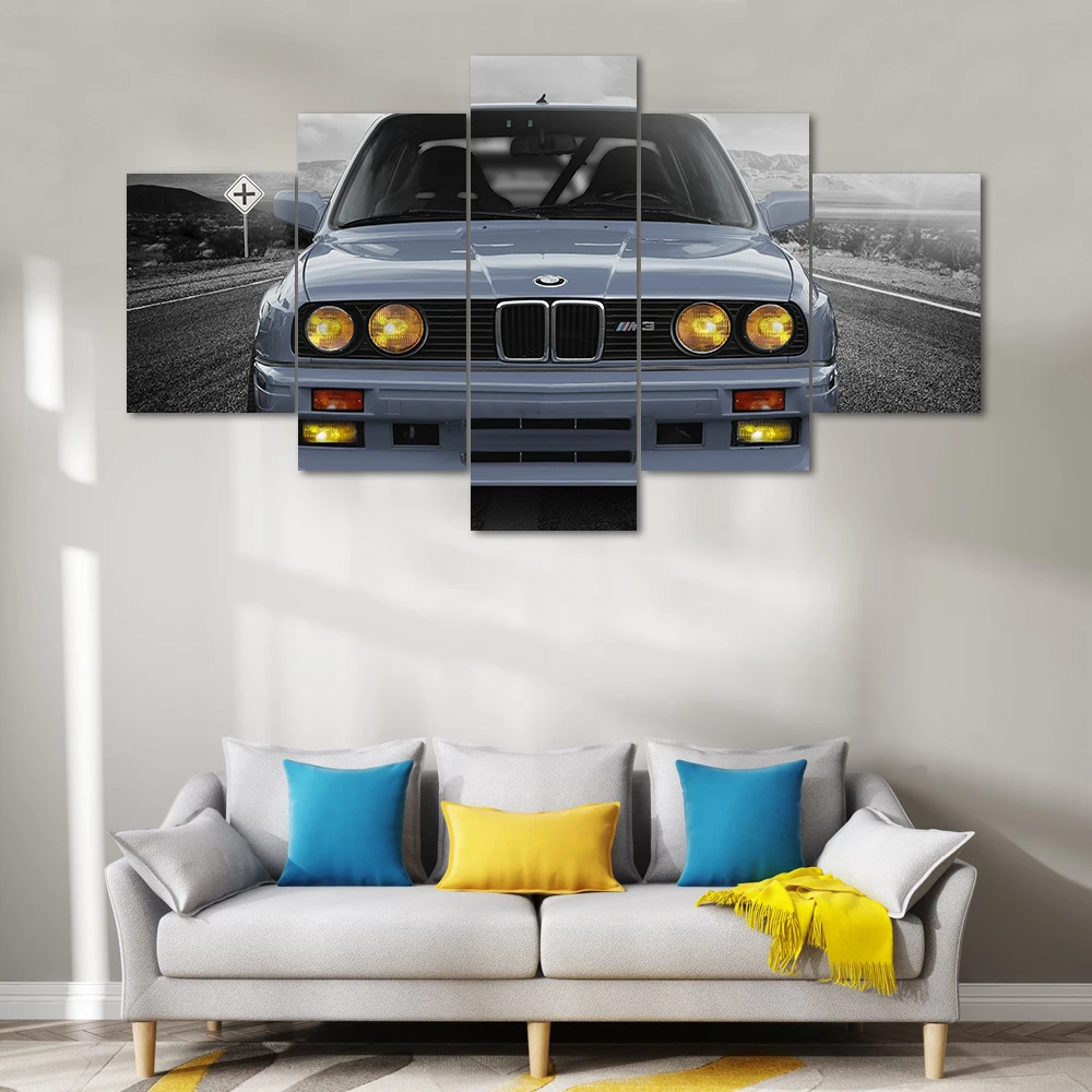 CAPICS 5 4 3 панели в оригинальной раме OG BMW M3 спортивный автомобиль серого цвета
