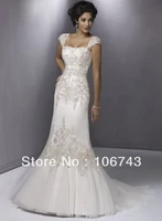 free shipping 2016 new style hot sale sexy wedding gown sweet princess custom made size crystal embroiderybodycon bridal dress