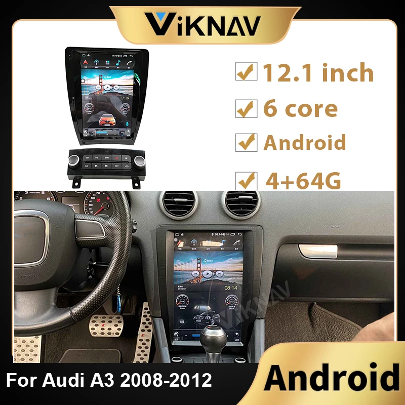 

Автомагнитола 2 din на Android, DVD, мультимедийный плеер для Audi A3 2008, 2009, 2010, 2011, 2012, автомобильный GPS-навигатор, головное устройство, стереоприемник