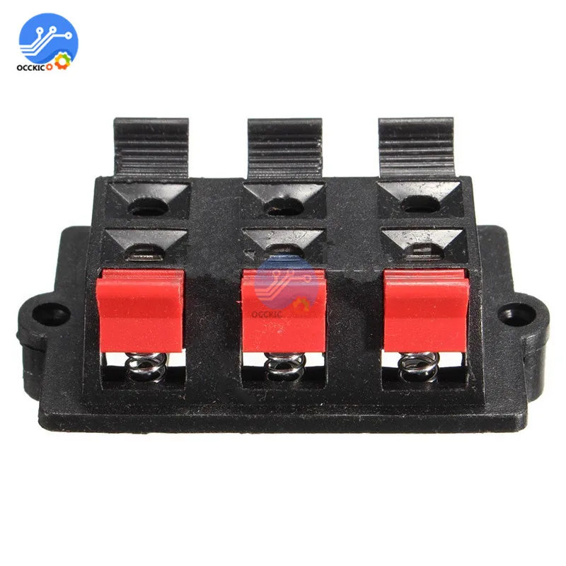 2 шт. 6 способ динамик терминал пружинный разъем аудио стерео Клеммная пластинка