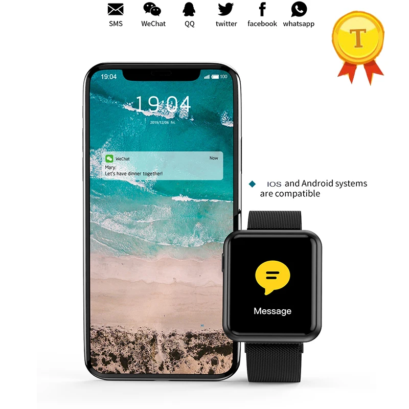 Лидер продаж 2020 Смарт-часы с функцией измерения кровяного давления и кислорода