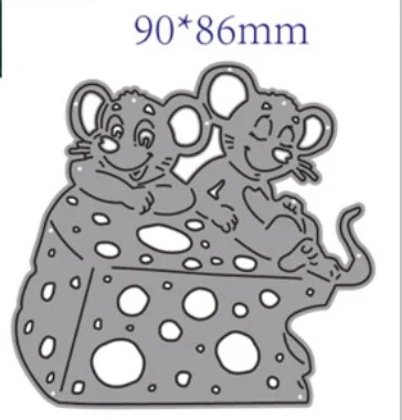 Металлические высечки штампы животные мышь украшение скрапбукинг ремесло нож