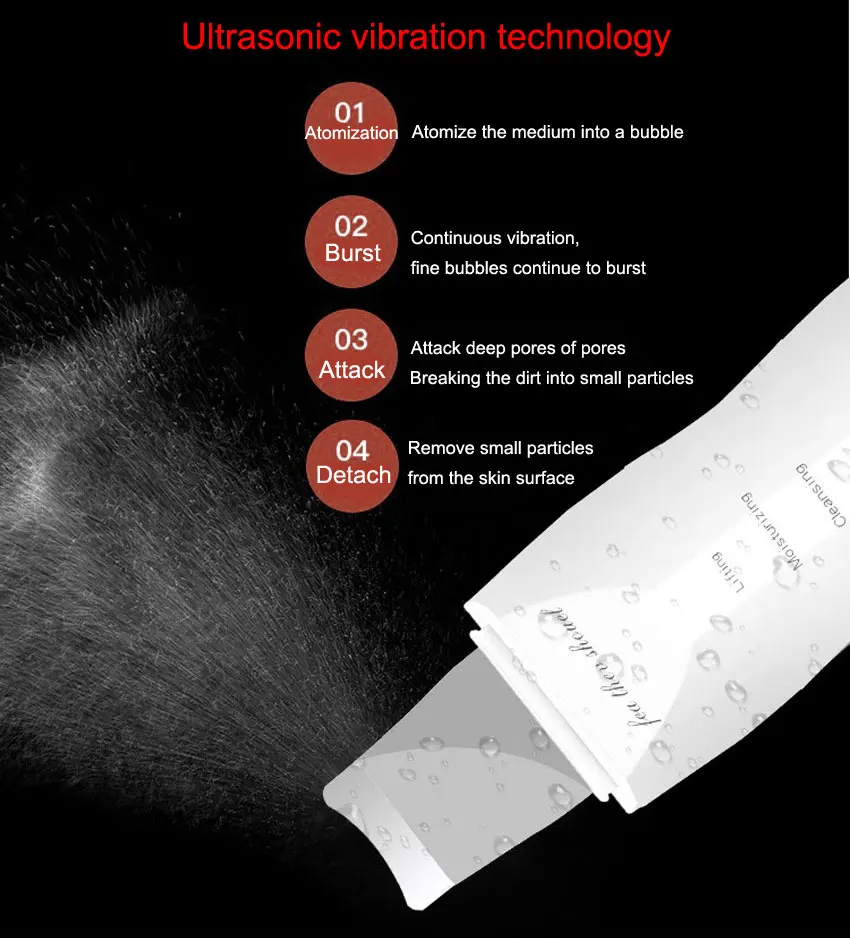 Ультразвуковой скребок для кожи средство удаления черных точек экстрактор