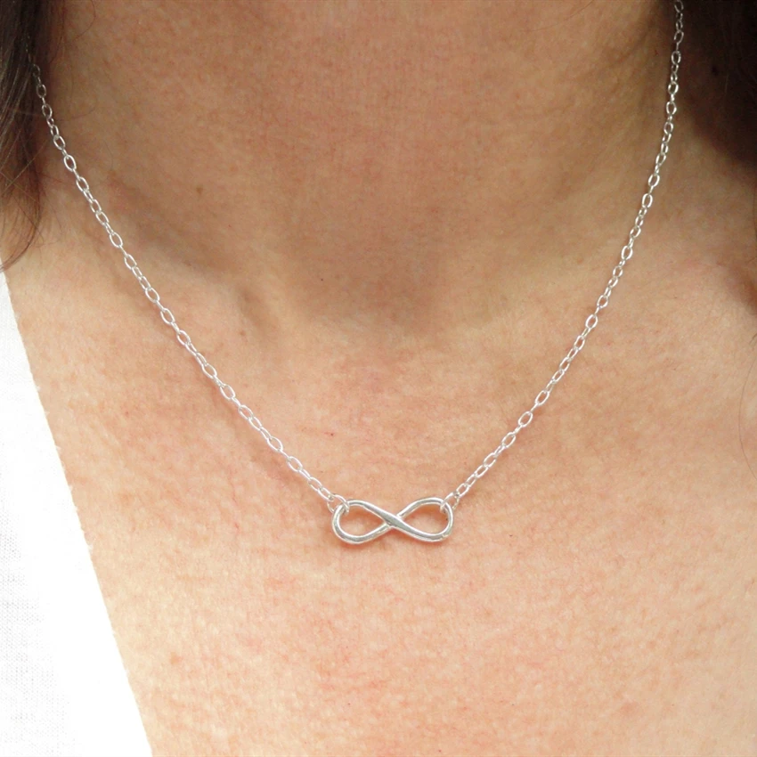 Женское и мужское Винтажное колье Boho Infinity Золотое в форме 8 медных крестов с