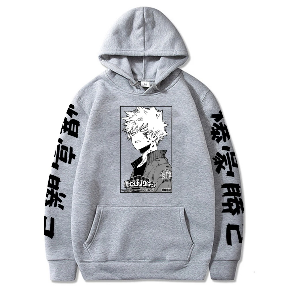 

Fashion Anime Hoody My Hero Academia Katsuki Bakugo Boy hoodies print male sweatshirt female Harajuku hoodie ingsweatshirt heat