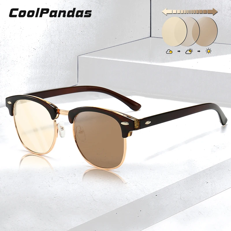 CoolPandas-gafas de sol fotocromáticas polarizadas para hombre y mujer, lentes de camaleón tintadas, a la moda, UV400