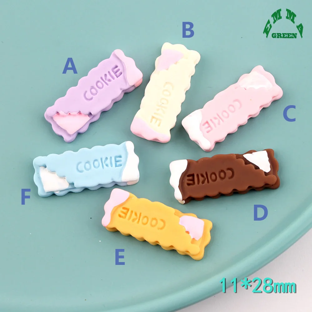 

Cookie Cabochons Flatback Slime Charms 10Pcs resin Flat back Cabochon Scrapbooking Sweet Food Embellishment DIY Accessories