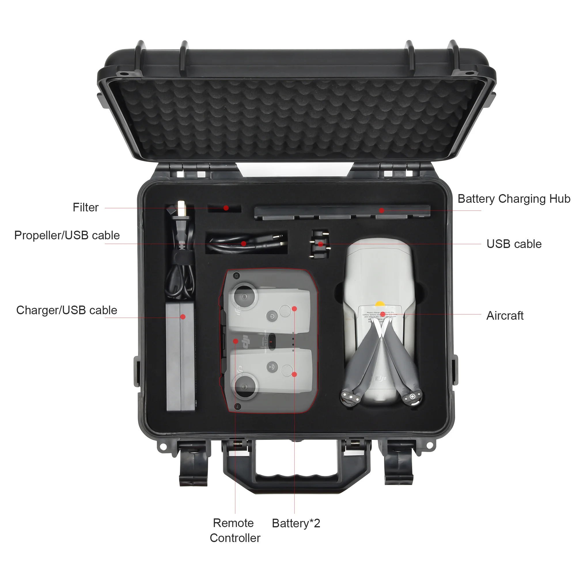 STARTRC For DJI Mini 2 Anti-fall Hard Case Portable Waterproof Carrying Case Storage For DJI Mini 2 Drone Accessories Suitcase