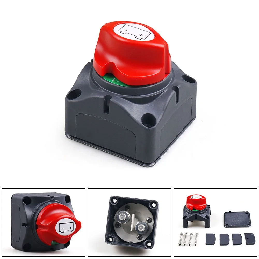 

Car DC 12V-60V 100A-300A RV Marine Boat Battery Selector Isolator Disconnect Rotary Switch Cut On Off Protective Accessories