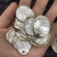 natural shell pendants necklace mother of pearl shell pendants for jewelry making diy necklace beautiful accessories 25x30mm
