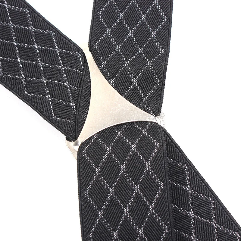 Модный большой мужской ремень для взрослых 4 зажима X type джентльменские подтяжки