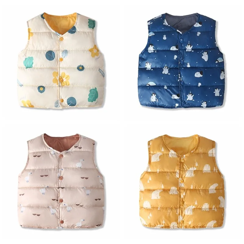2020 жилет для маленьких девочек Теплая одежда Детский зимний Кардиган Jsckets Пальто