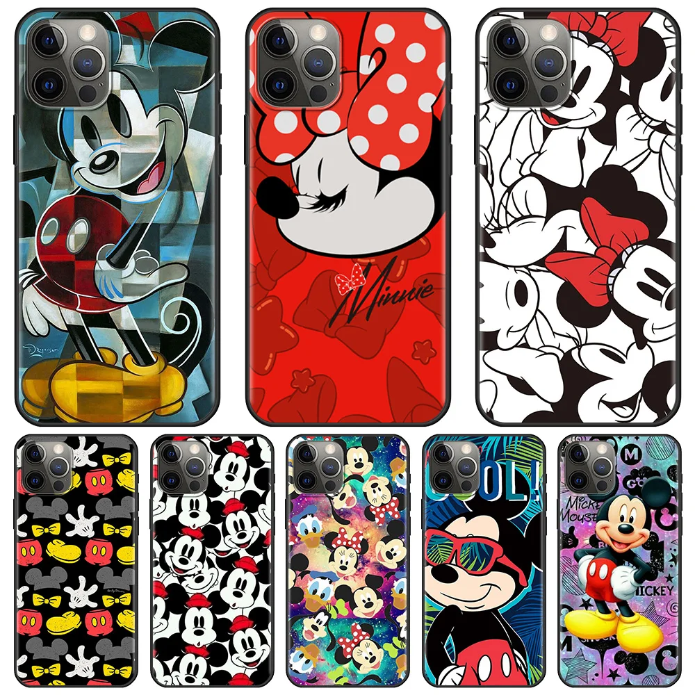 

Case For Apple iPhone 12 13 Pro Max Mini SE 2020 XR Cover Silicone Coque Fundas Capa Disney Mickey Mouse Disney
