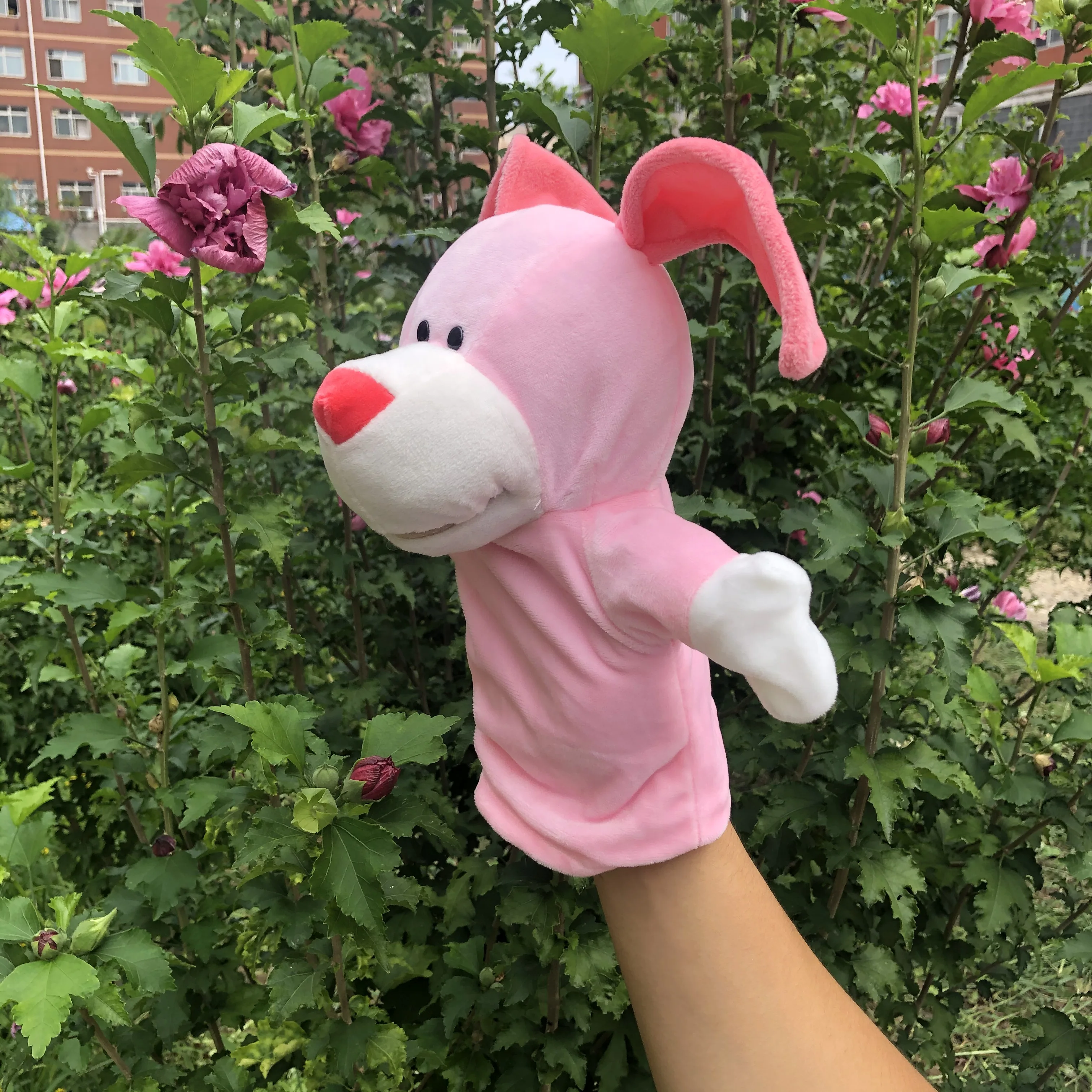 24 см Розовый Кролик Плюшевые пальчиковые игрушки для детей милые Мультяшные