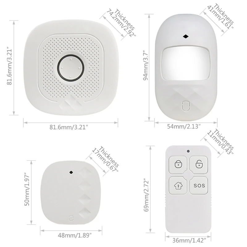 

MXLC Wireless WiFi Tu ya Alarm Siren Sensor Smart Life Home Security Systems Alexa