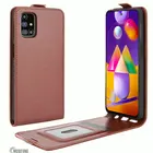 Роскошный кожаный чехол для Samsung Galaxy M31S, M51, M62, M12, M01, M11, M02, откидной вертикальный кошелек, мягкий чехол, сумка aSamsung M31 S, M32, M42