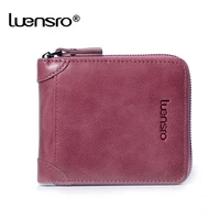 luensro 2021 new women wallets genuine leather purse women credit card holder zipper small wallet for girls coin purse short