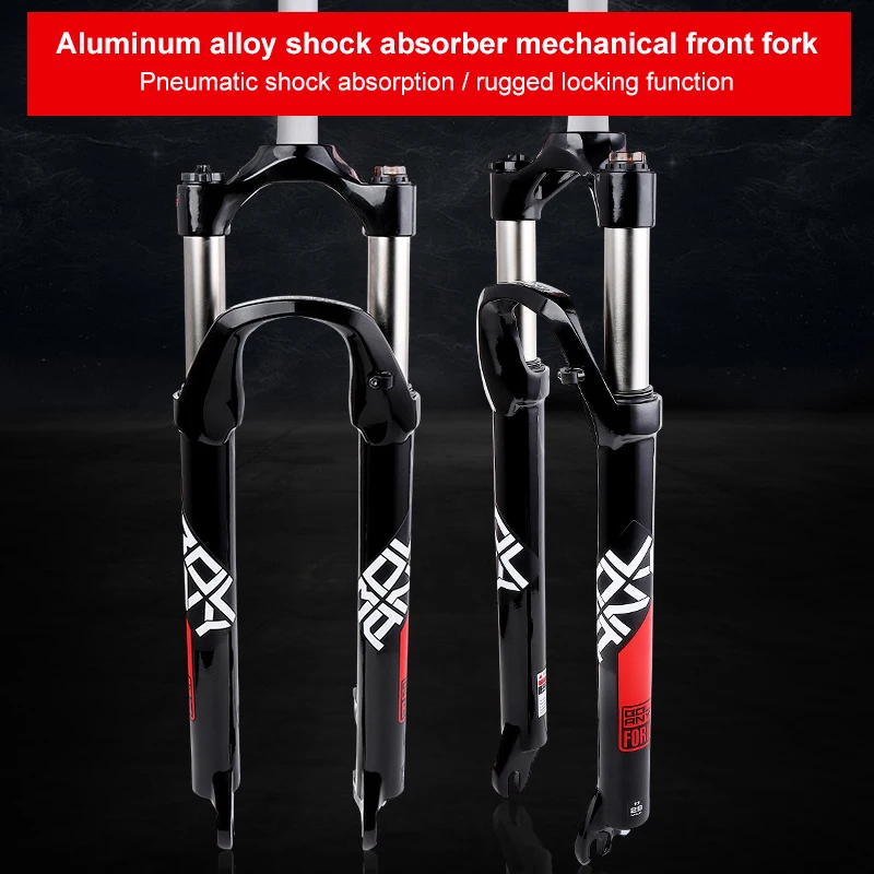 

BOLANY Mountain Bike Fork 26" 27.5" 29" Aluminium Alloy Shock Fork Mechanical Fork Shoulder control HL Bicycle Parts