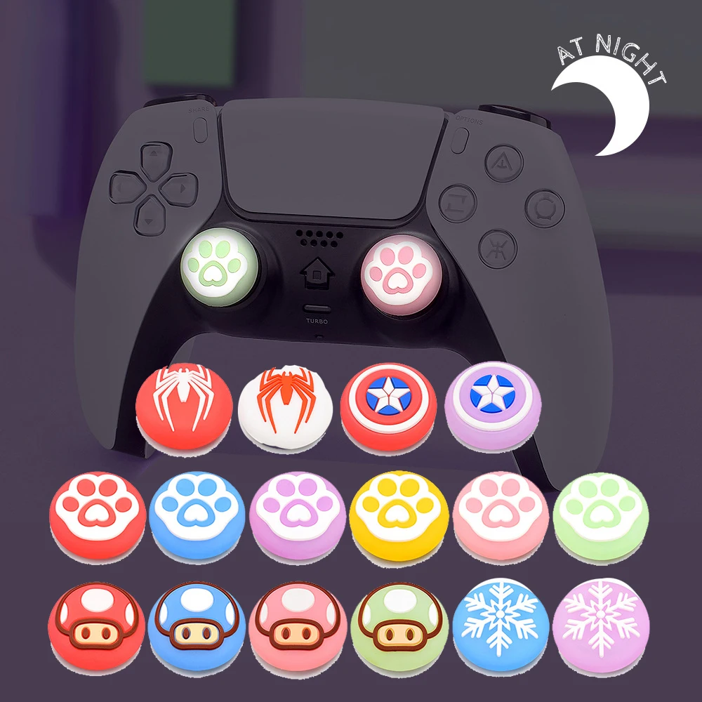 

16colos Luminous grips Wholesale Thumb Silicone Stick Cap Grip for PS4 PS5 XBOX Series One 360 X S Switch Pro gamepad controller