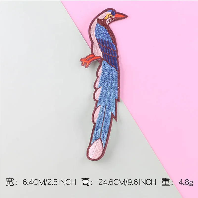 2 шт. патчи с вышивкой птицы для одежды байкерские мотоциклетные утюгом топов