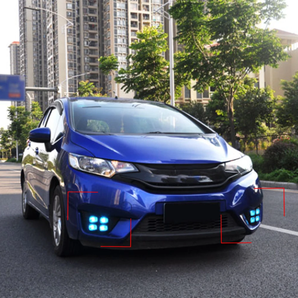 CSCSNL светодиодсветодиодный дневные ходовые огни для Honda Jazz fit 2014 2015 2016