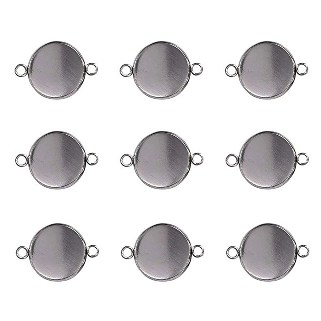 Коннектор из нержавеющей стали для кабошонов базовая комплектация Пустой Лоток