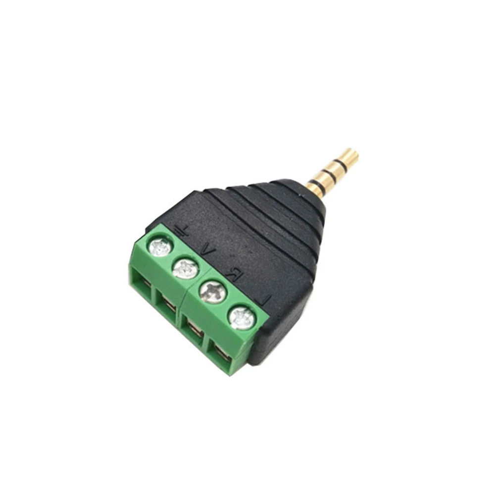 2-Pack 3.5mm 1/8&quot TRRS Male Jack to AV 4-Screw Terminal Block Balun Connector | Электроника