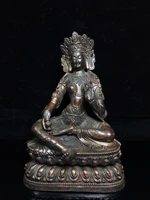 11 tibet buddhism old bronze cinnabars white tara guanyin bodhisattva statue avalokitesvara buddha statue amitabha enshrine