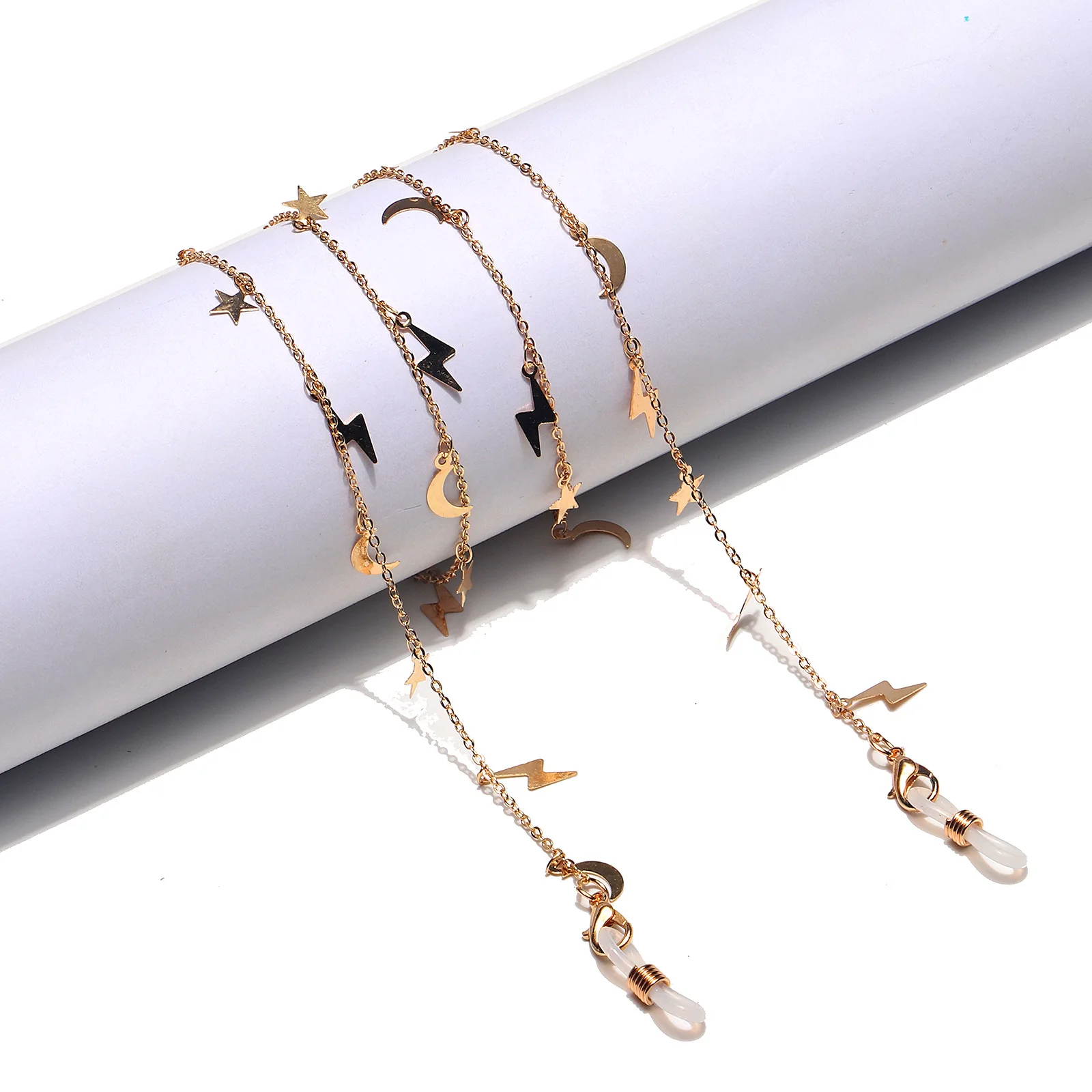 

Hot Style Fashion Copper Star Moon Eyeglass Chain Rope Mask Chains Neck Strap Dropshipping