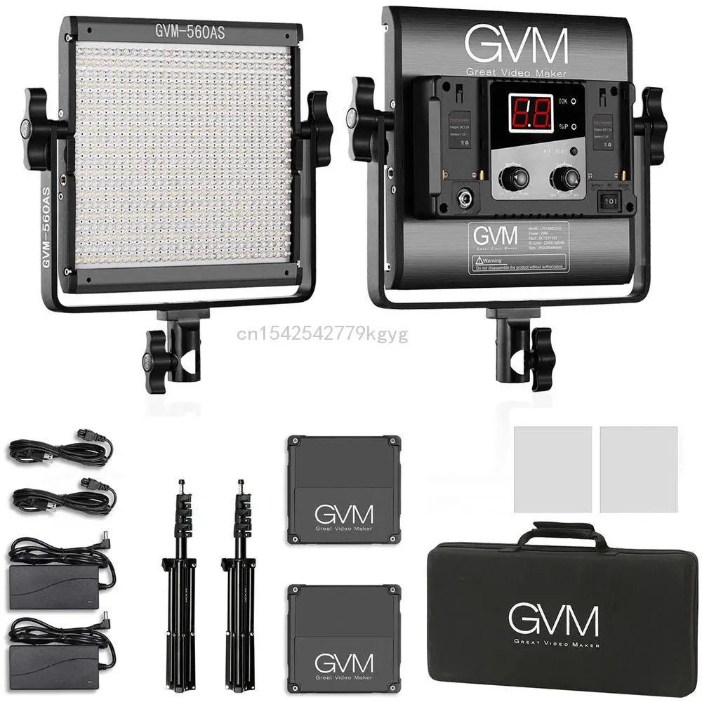 

GVM 560AS 2 Kit Led Lamp Flood Light Led Photographic Lighting Lightings Tripod Leds Photo Studio Lights Photos Right Ligth