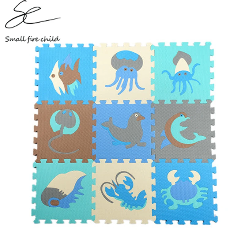 

NEW Baby EVA Marine Life Puzzle Play Mat for Kids Crawling Interlocking Exercise Tiles Floor Rug Carpet each 30x30cm Thick 10mm