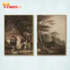 вышивка крестом наборы рукоделие, 11CT водорастворимый холст, 14CT сельский дом-NCMS076