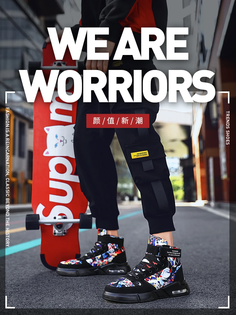 OLOMM High help Air Cushion Trend Hot Sale Men's Casual Shoes Comfortable Outdoor Men Fashion Sneakers Hwaterproof Men Shoes