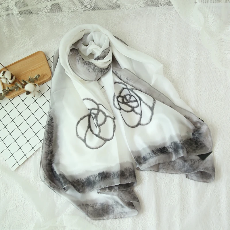 Исламская шелковый шарф хиджаб Для женщин Элитный бренд 100% чистого шелка