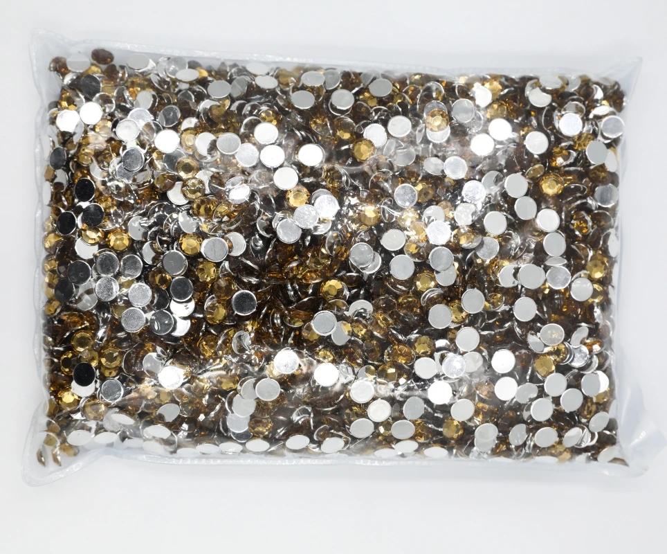 

Mid Coffe Color 1.5~12mm Flat Back Round Acrylic Rhinestones Beads,3D Acrylic Nail Art / Garment Decoration