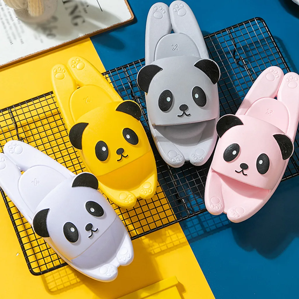Детские летние тапочки 2020 милая мультяшная панда детские пляжные для девочек и