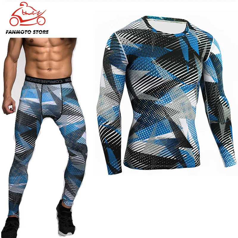 Мужской набор для мотокросса нижнее белье спортивные костюмы компрессионная
