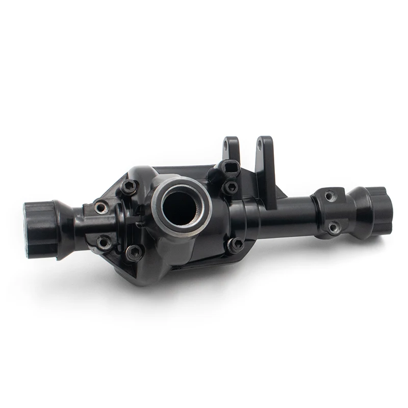 KYX Racing Metal eje delantero y trasero carcasa de eje con cubierta negra para 1/10 RC orugas coche Traxxas TRX-4 TRX4-4
