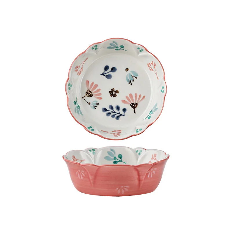 320ml Japanese-Style Underglaze Hand-Painted 6-Inch Fruit Salad Breakfast Noodle Bowls Creative Personality Household Ins | Дом и сад