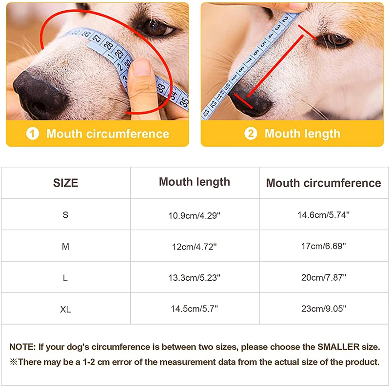 

Younicce Soft Silicone Dog Muzzle Adjustable Breathable Comfortable Lightweight Puppy Pet Mouth Cover Prevent Barking Biting