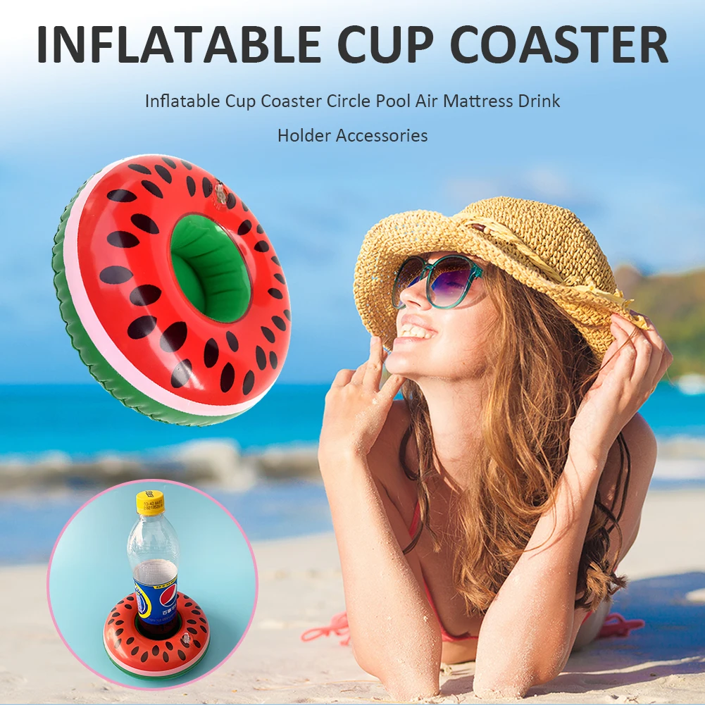 

Inflatable Flamingo mini Water Coasters Floating cup holder Swimming pool drink float toy inflatable circle Pool Coasters