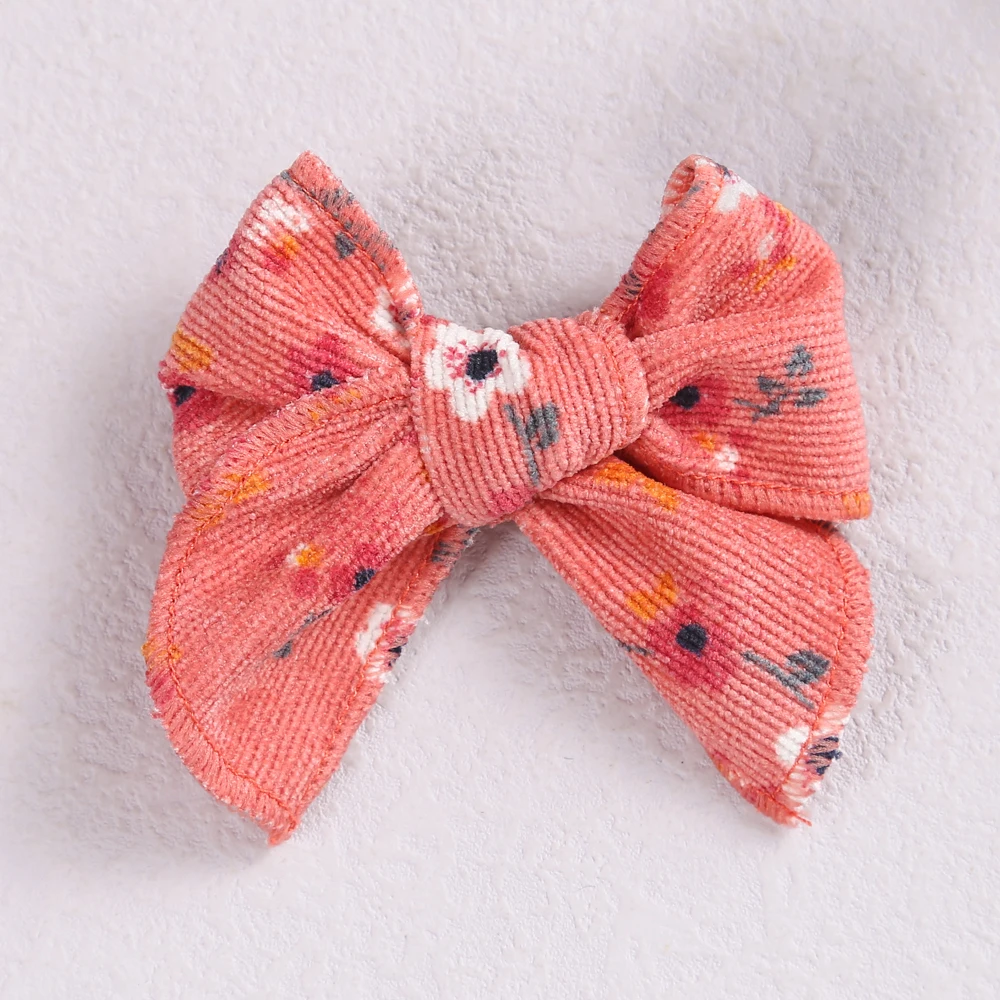 

Kids Hairpin Bow Floral Cotton Bows Hair Clips For Baby Girls Boutique With Clip Hairpins Barrettes Newborn Hair Accessorie