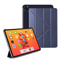 case for ipad pro 11 2021 2020 2018 3rd 2nd 1st generation multi fold stand pu leather smart cover plastic hard back tablet case