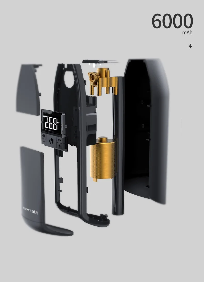 Fiyat GooLoo Taşınabilir Araba Mini Hava Pompası Lastik Inflators 12V 6000mHA LCD Dijital Hava Kompresörü Araba Bisiklet Motosiklet Için şarj Edilebilir