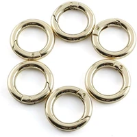 6pcs round spring snap hooks clip diy accessories for handbag purse shoulder strap key chains circle metal key ring buckle