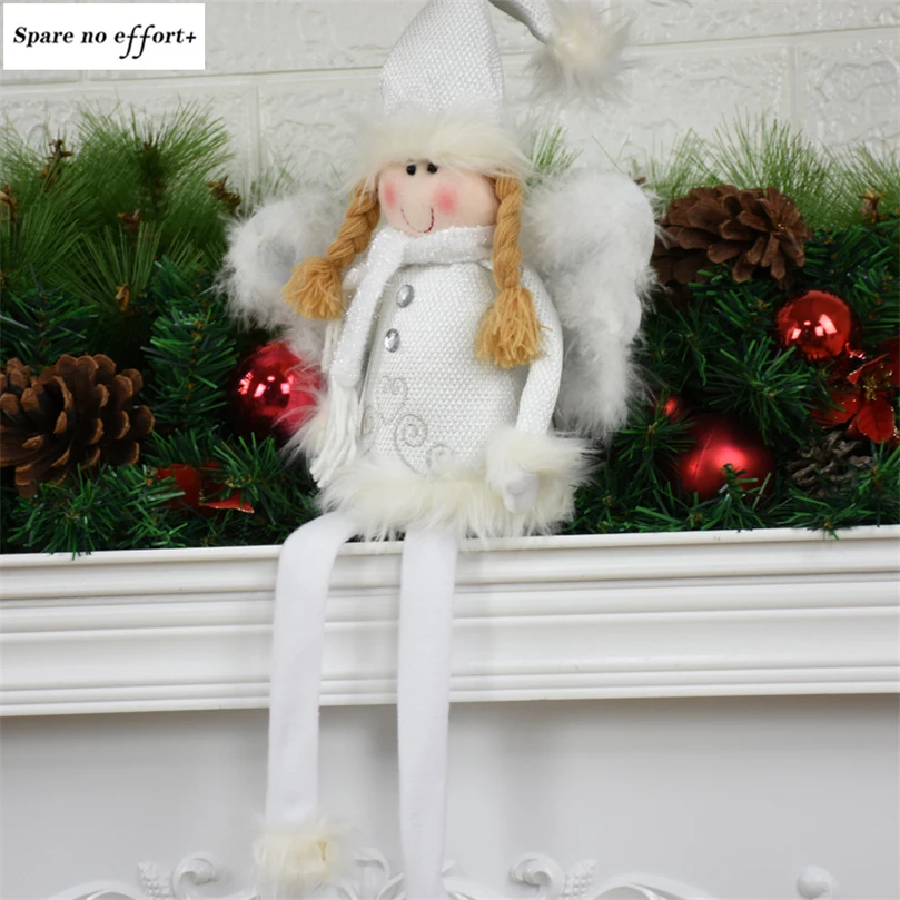 Стоящая Статуэтка Navidad, рождественские куклы-ангелы, рождественские украшения для дома, Рождественские елочные украшения, подарок на год