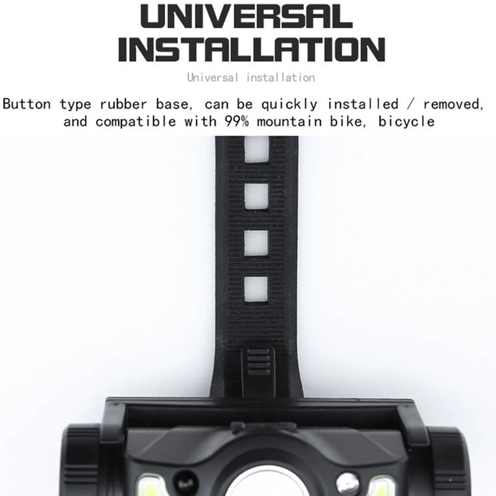 

LED Head Torch Rechargeable Lightweight Waterproof Headlamp for Camping Climbing Hiking Fishing Night Reading Running Black