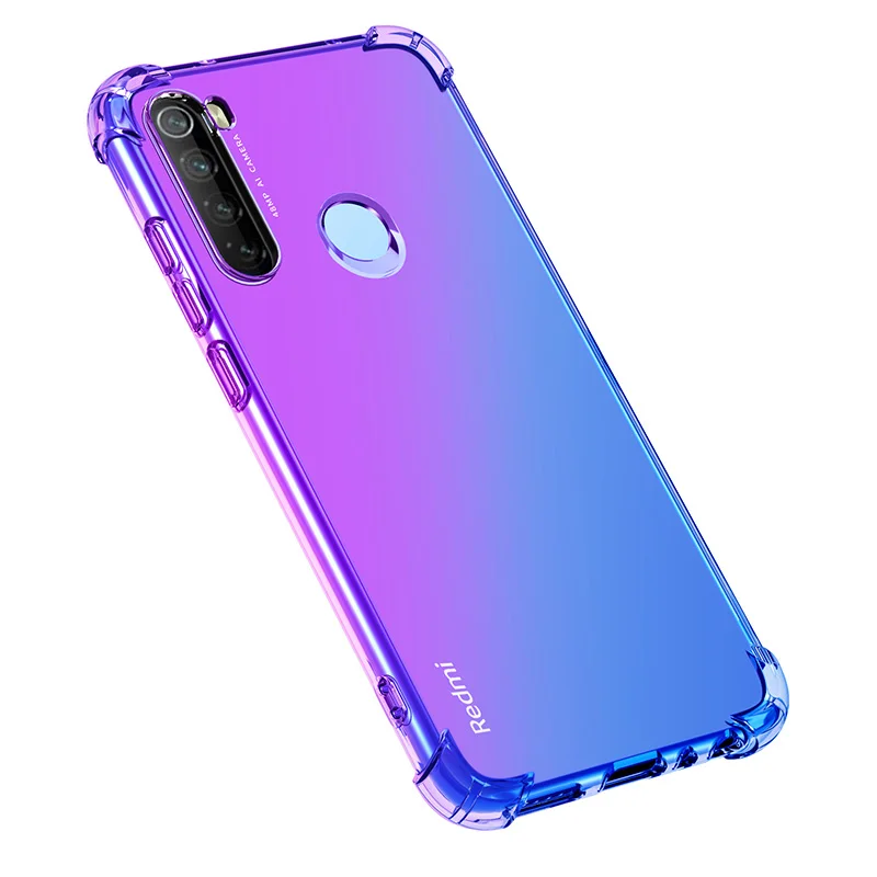 3 Gradient Armor Silicone Case For Xiaomi Redmi Note 8 Pro Case Transparent Soft TPU Shockproof Bumper Cover For Redmi Note 8 Case - Цвет: 3