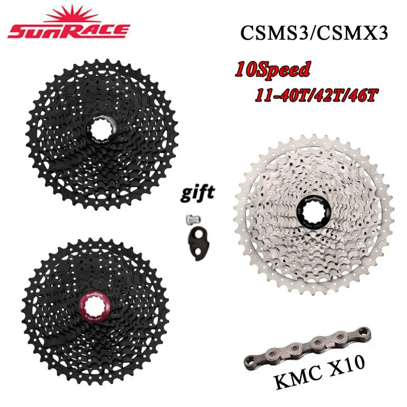 Новая 10 скоростная кассета Sunrace CSMS3 CSMX3 11 40T 42T 46T велосипедная для Shimano SRAM маховик 40
