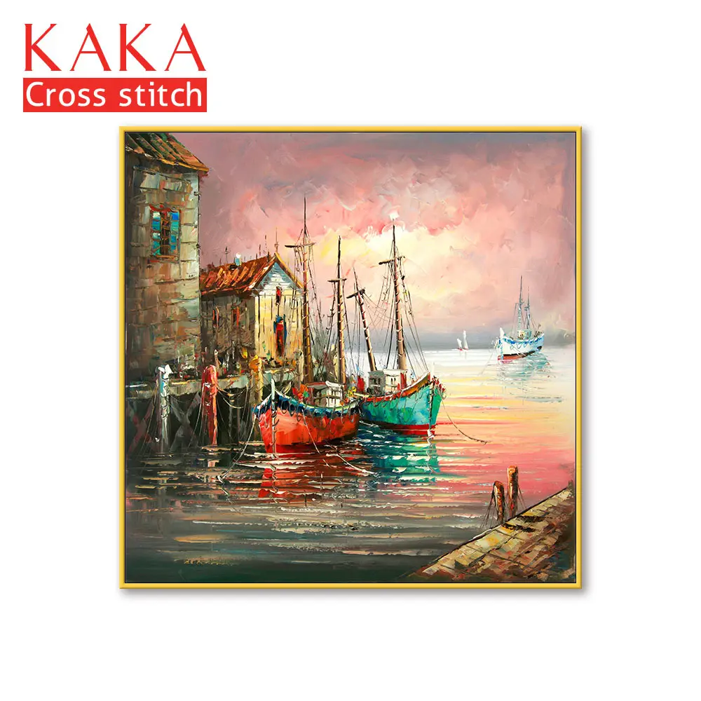 

вышивка крестом наборы рукоделие, наборы для вышивки с напечатанным рисунком, 11ct-холст для домашнего декора, пейзаж Full NCKS116